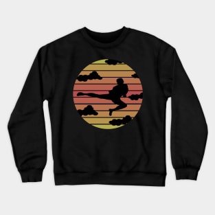 Vintage Martial Arts Flying Kick Crewneck Sweatshirt